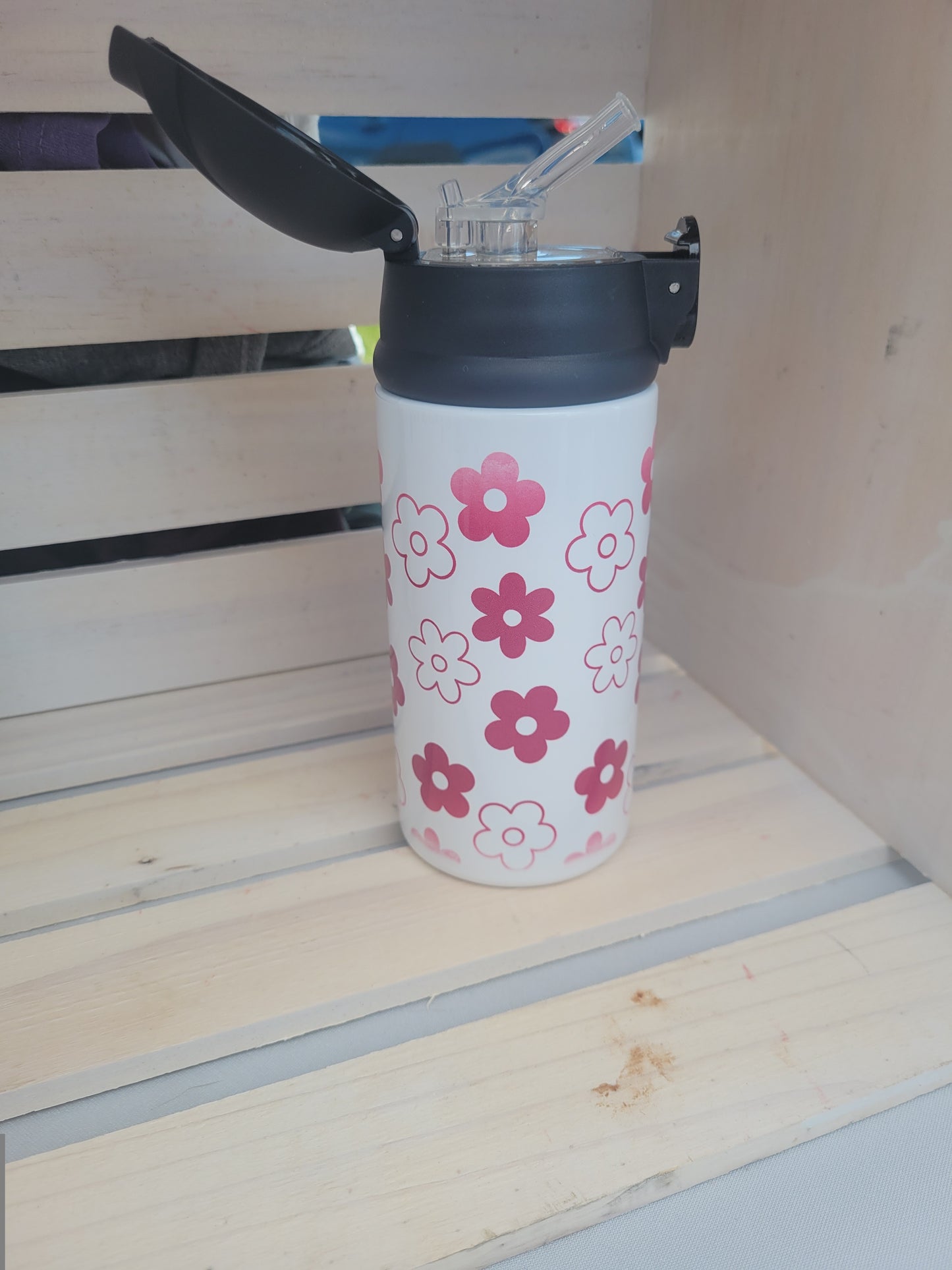 Pink Floral Kids Tumbler