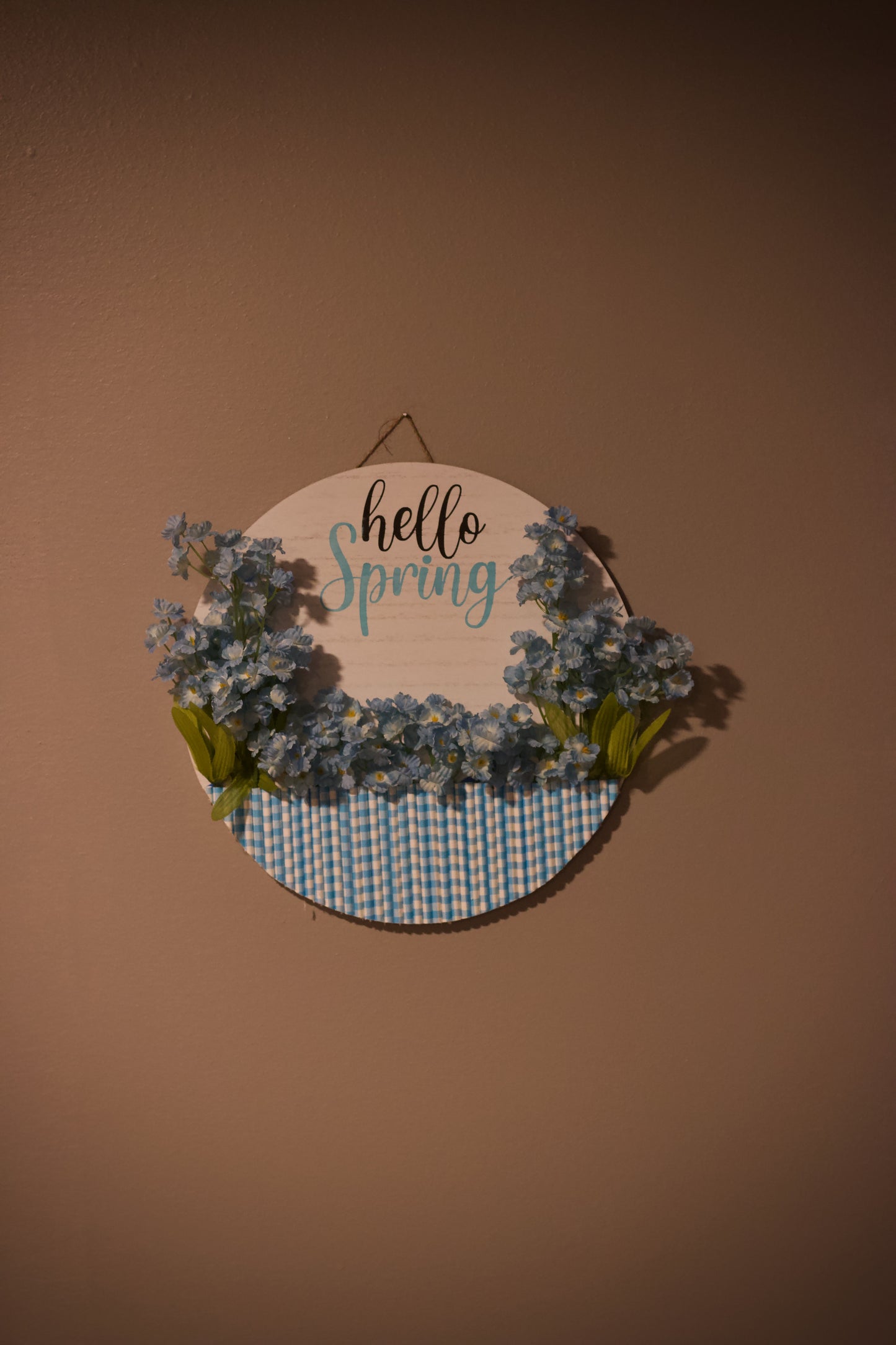 hello Spring Wood Round