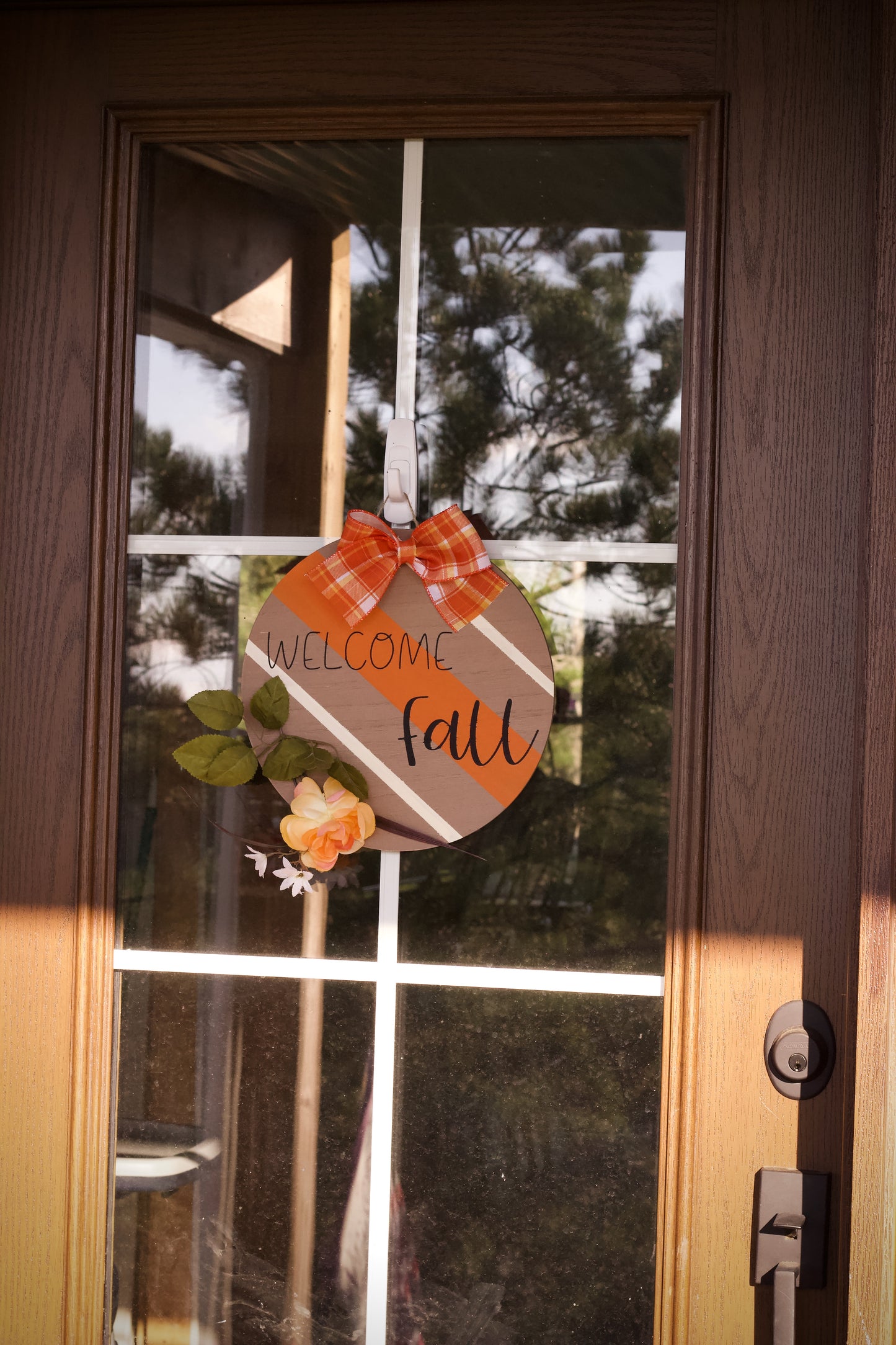 Welcome Fall Wood Round