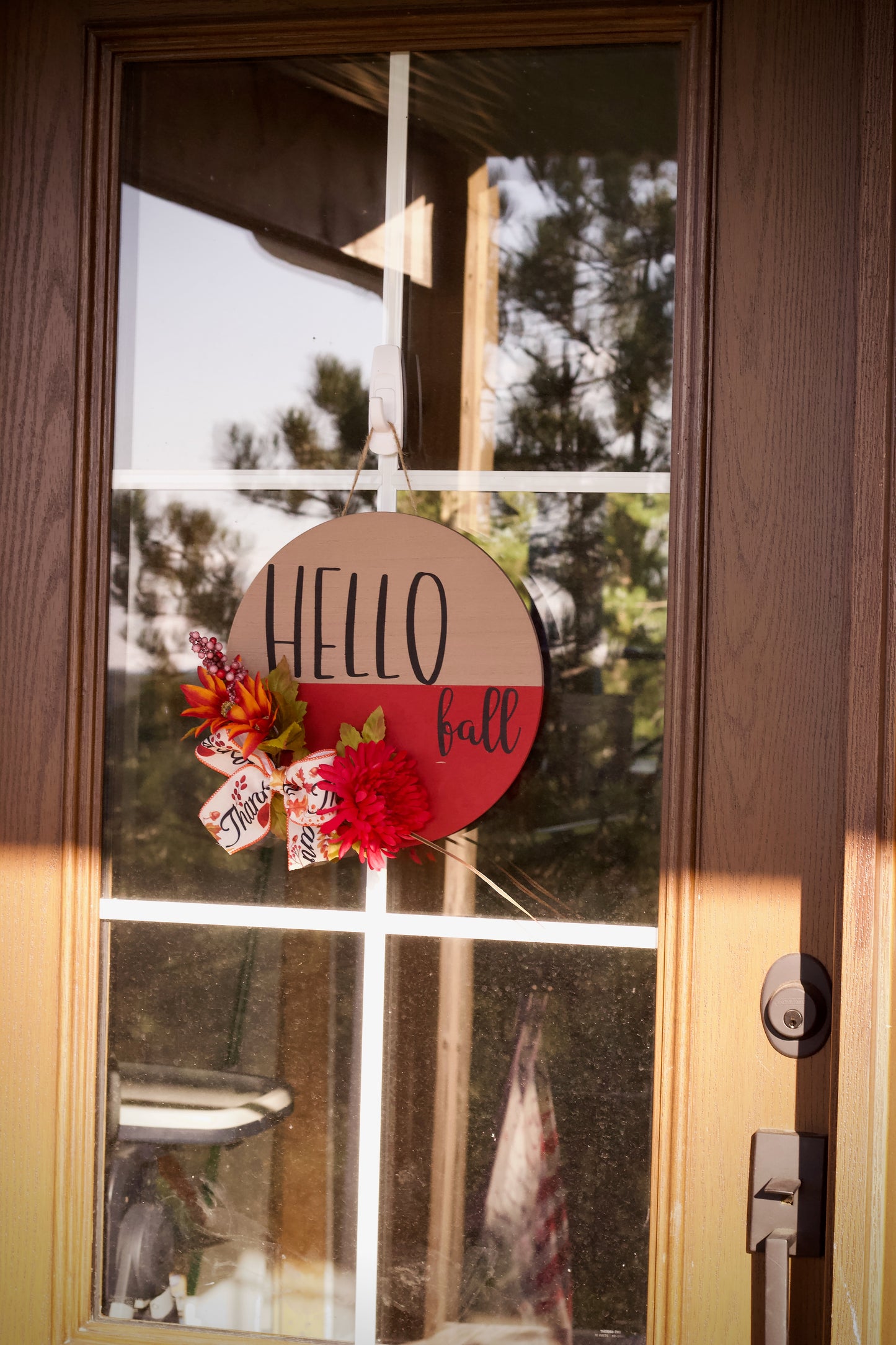 Hello Fall Wood Round
