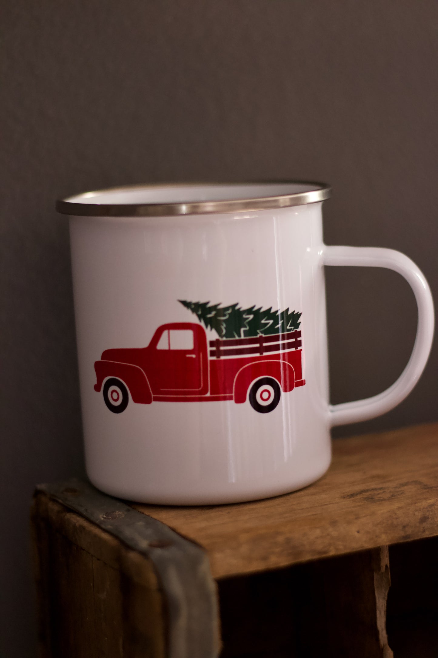 Christmas Tree Truck Camp Mug