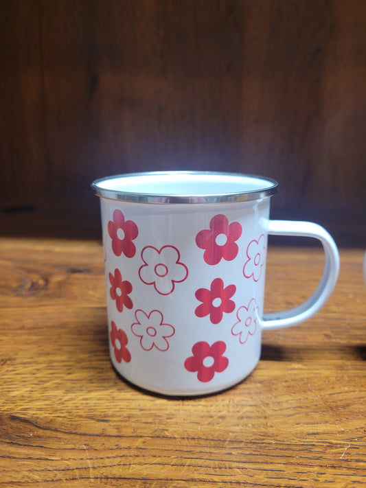 Pink floral Camp Mug
