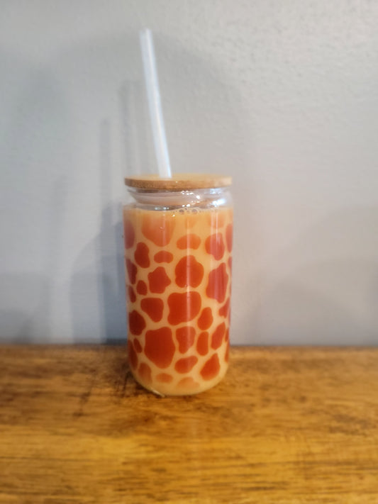 Highland Cow Glass Tumbler