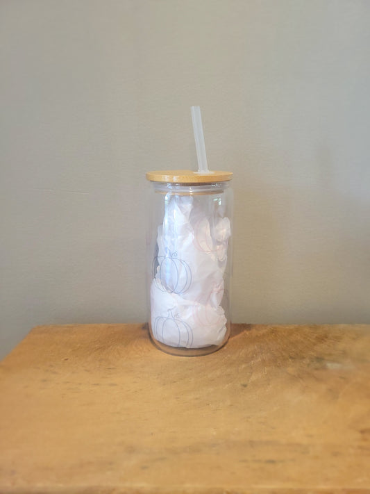 Pumpkins Coffee Glass Tumbler