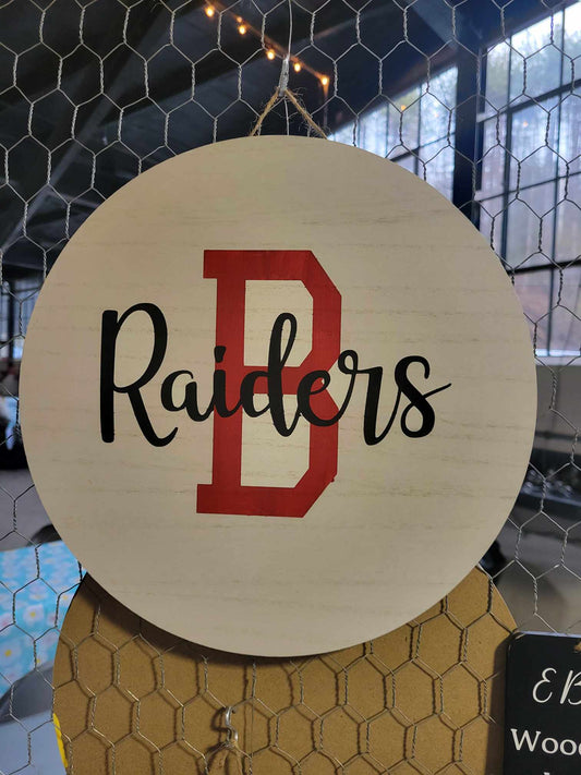 School Spirit Wood Round