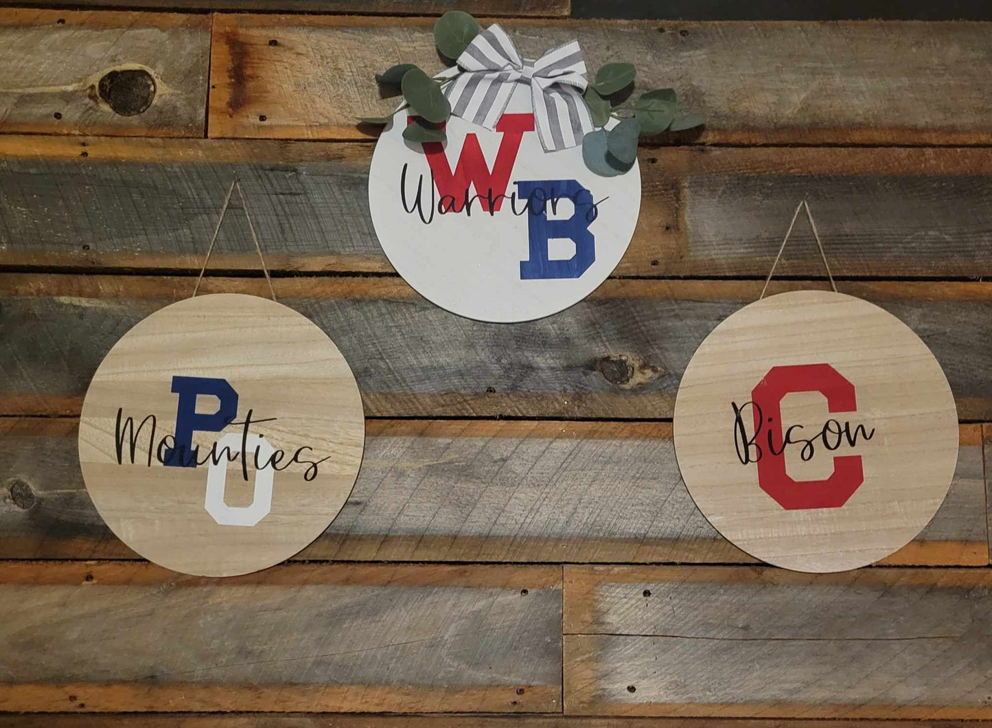 School Spirit Wood Round