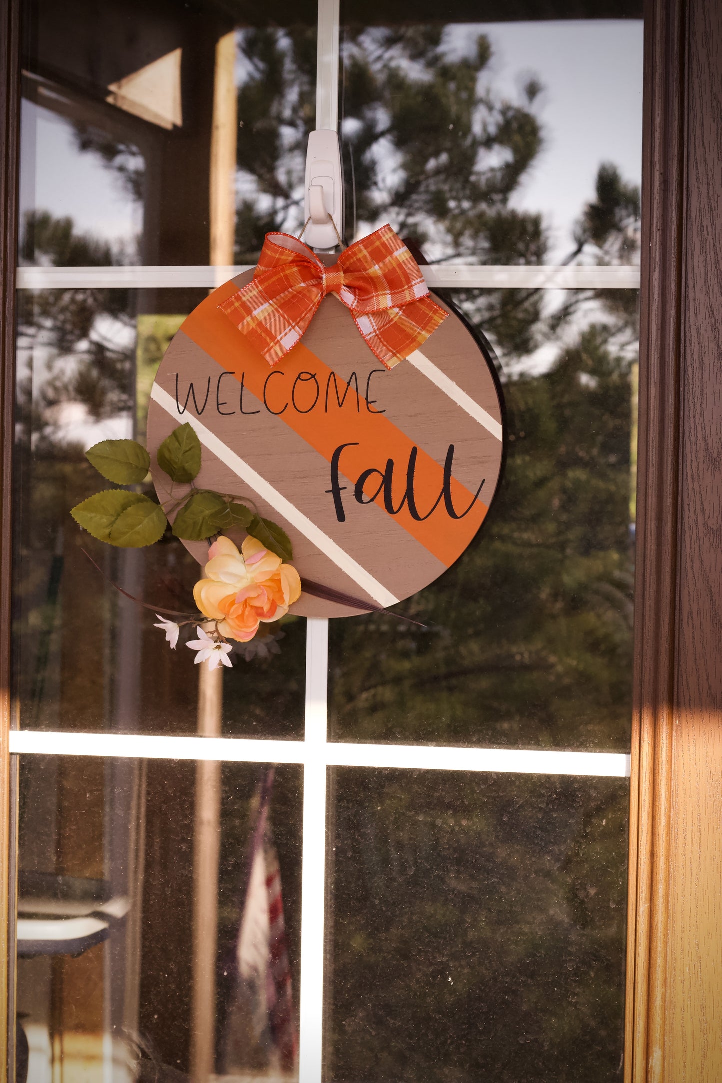 Welcome Fall Wood Round