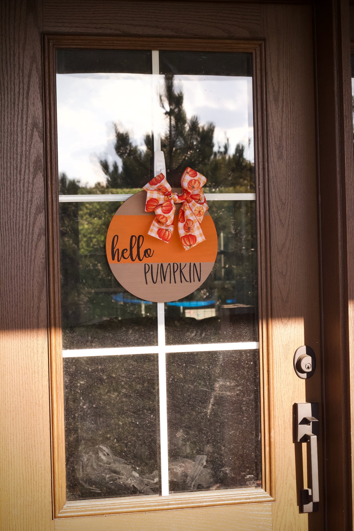 Hello Pumpkin Wood Round