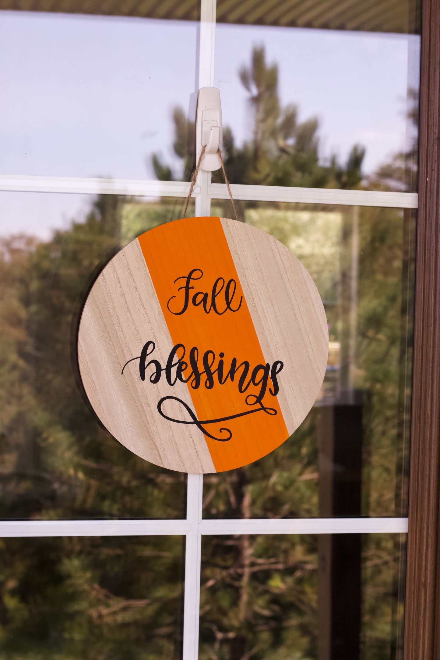 Fall Blessings Wood Round