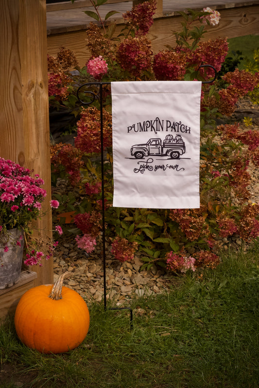 Pumpkin Patch Truck Garden Flags