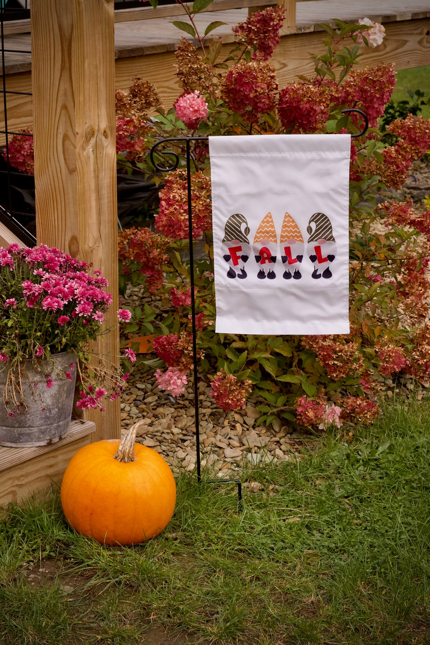 Fall Gnomes Garden Flags