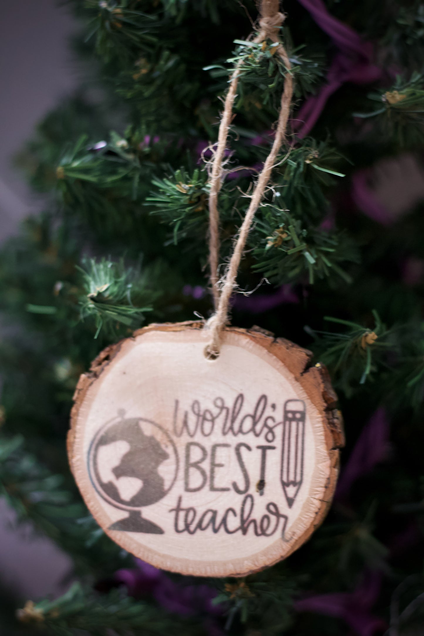 Worlds Best teacher Ornament